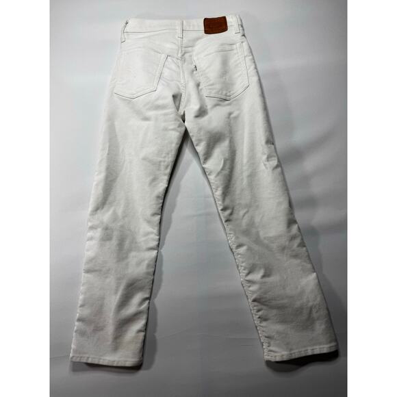 Levi's Women's Wedgie Straight Leg Button Fly White Corduroy Pants - Size 25x25 - Picture 2 of 8